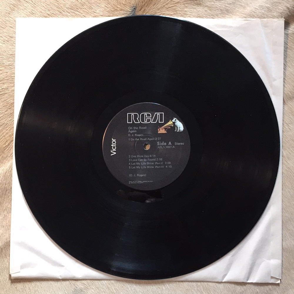 D.J. Rogers - “On The Road Again” Vinyl LP - Picture 3 of 5